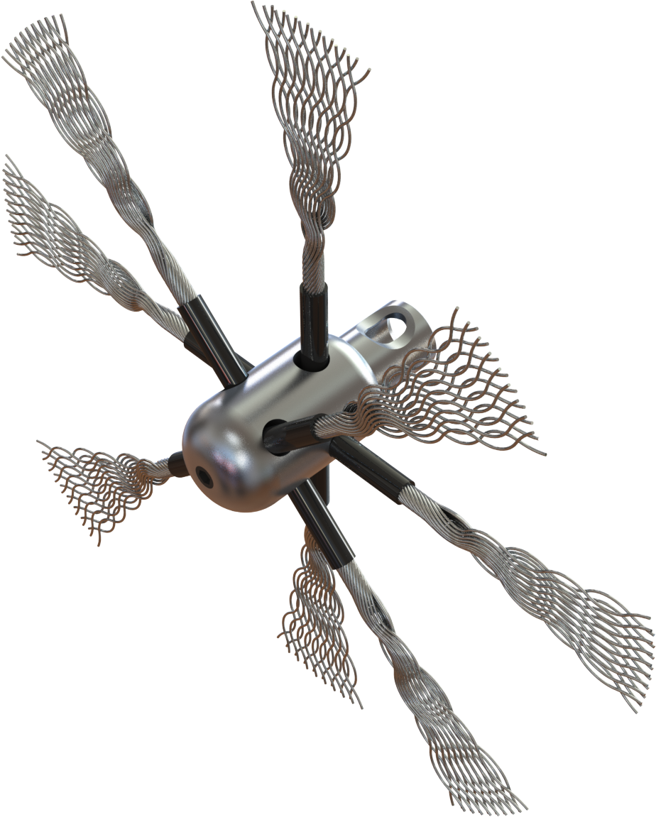 Tornado head with sharp cable