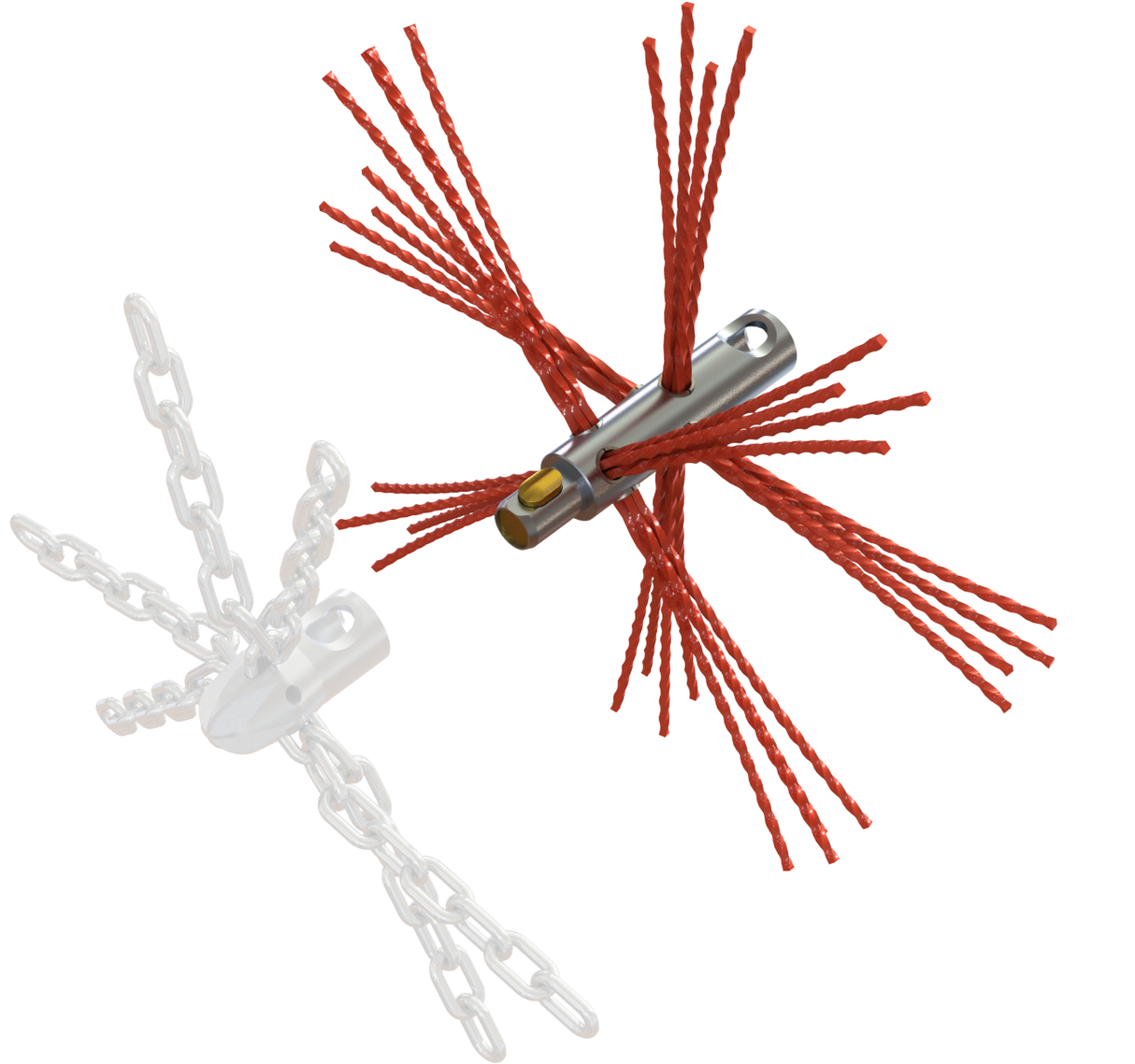 Tornado COMBO brush with nylon bristles. Additional part for all the heads