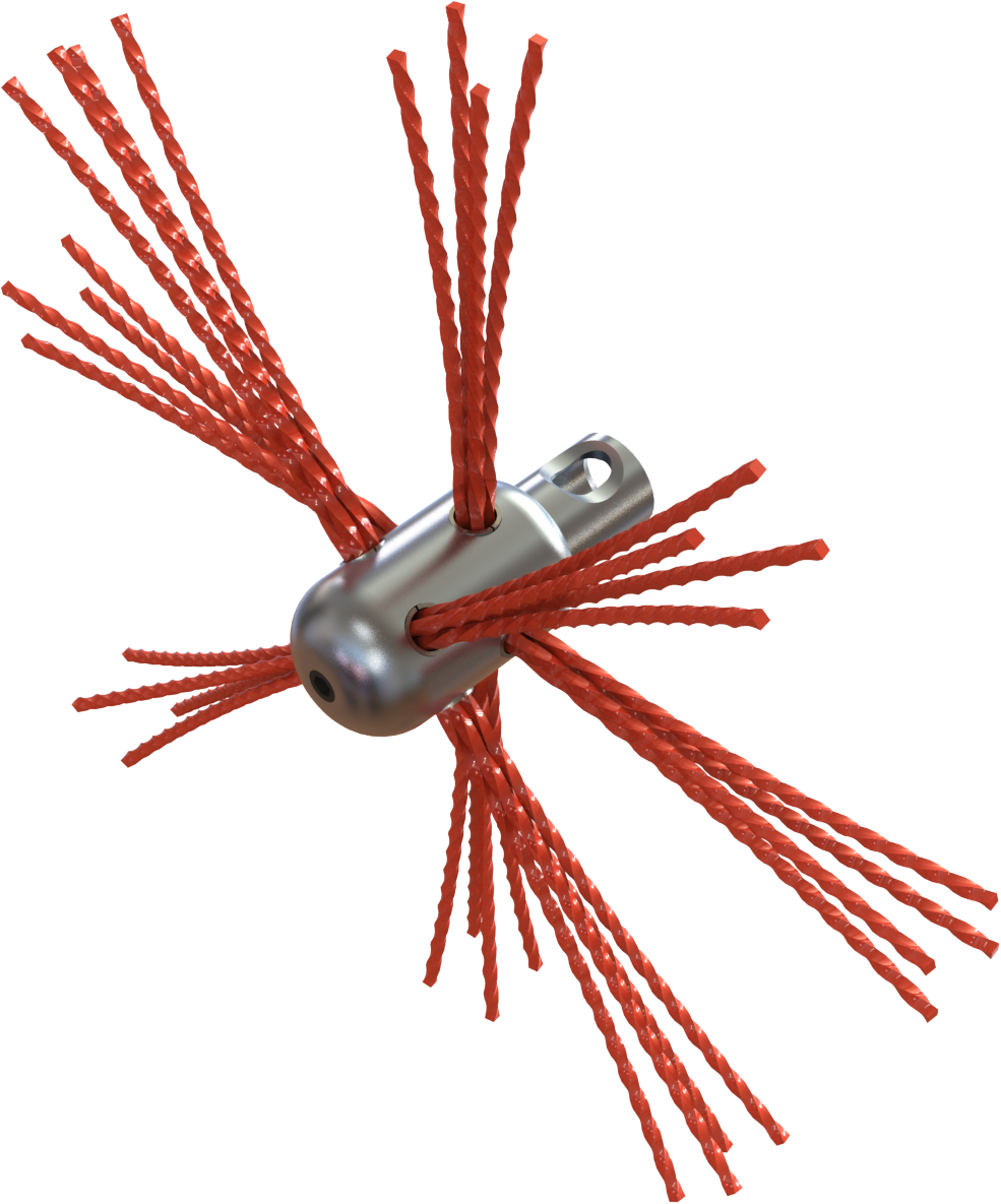 Tornado universal head with nylon bristles