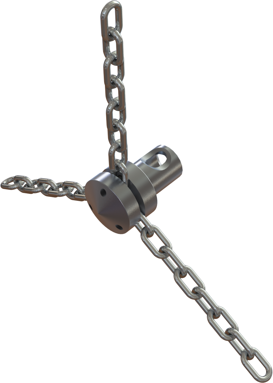Tornado head with 3 parts chain