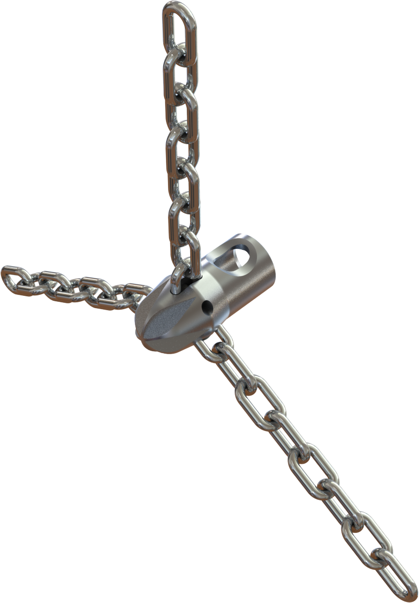 Tornado head with 3 parts chain and a disruptive front part