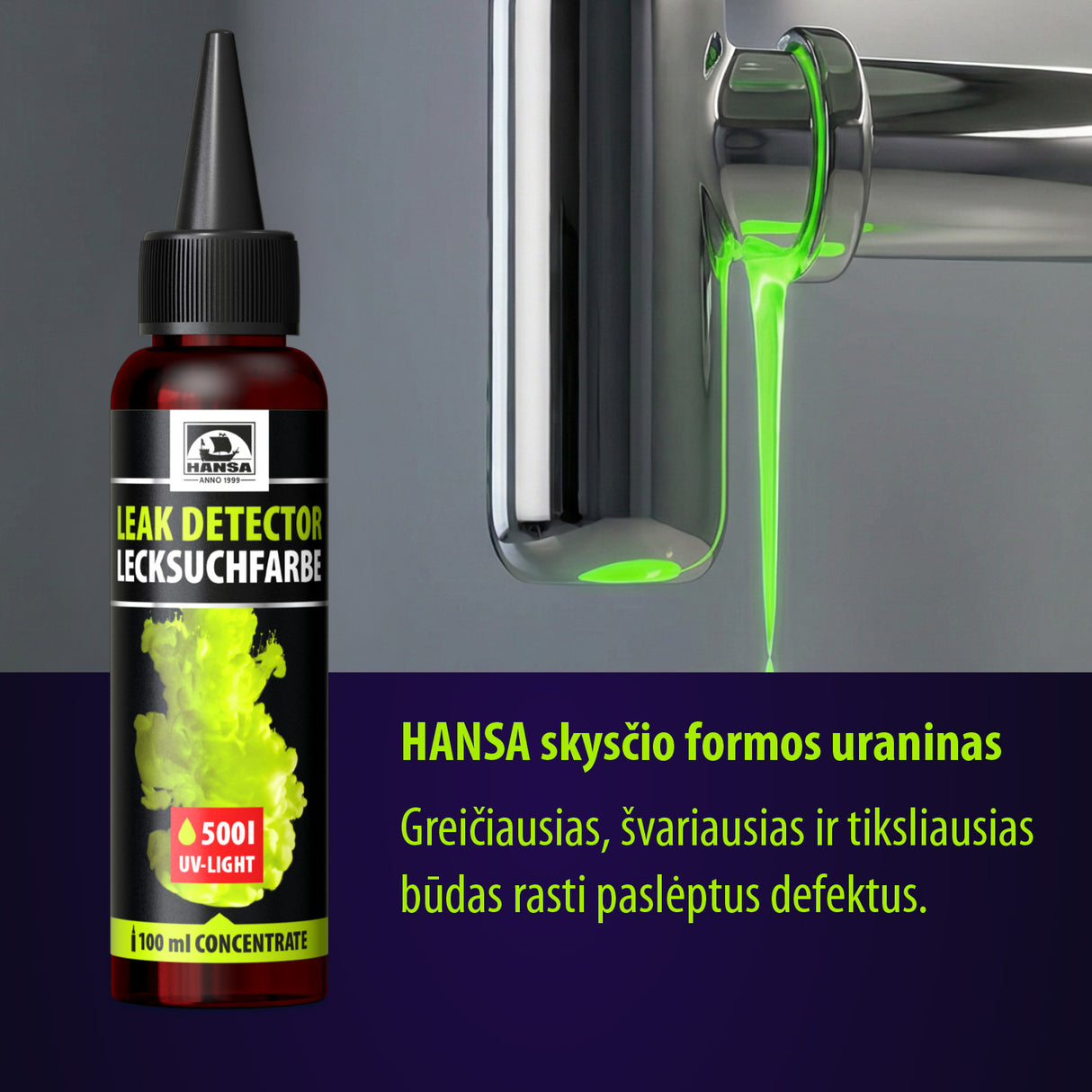 Nuotėkio aptikimo skystis