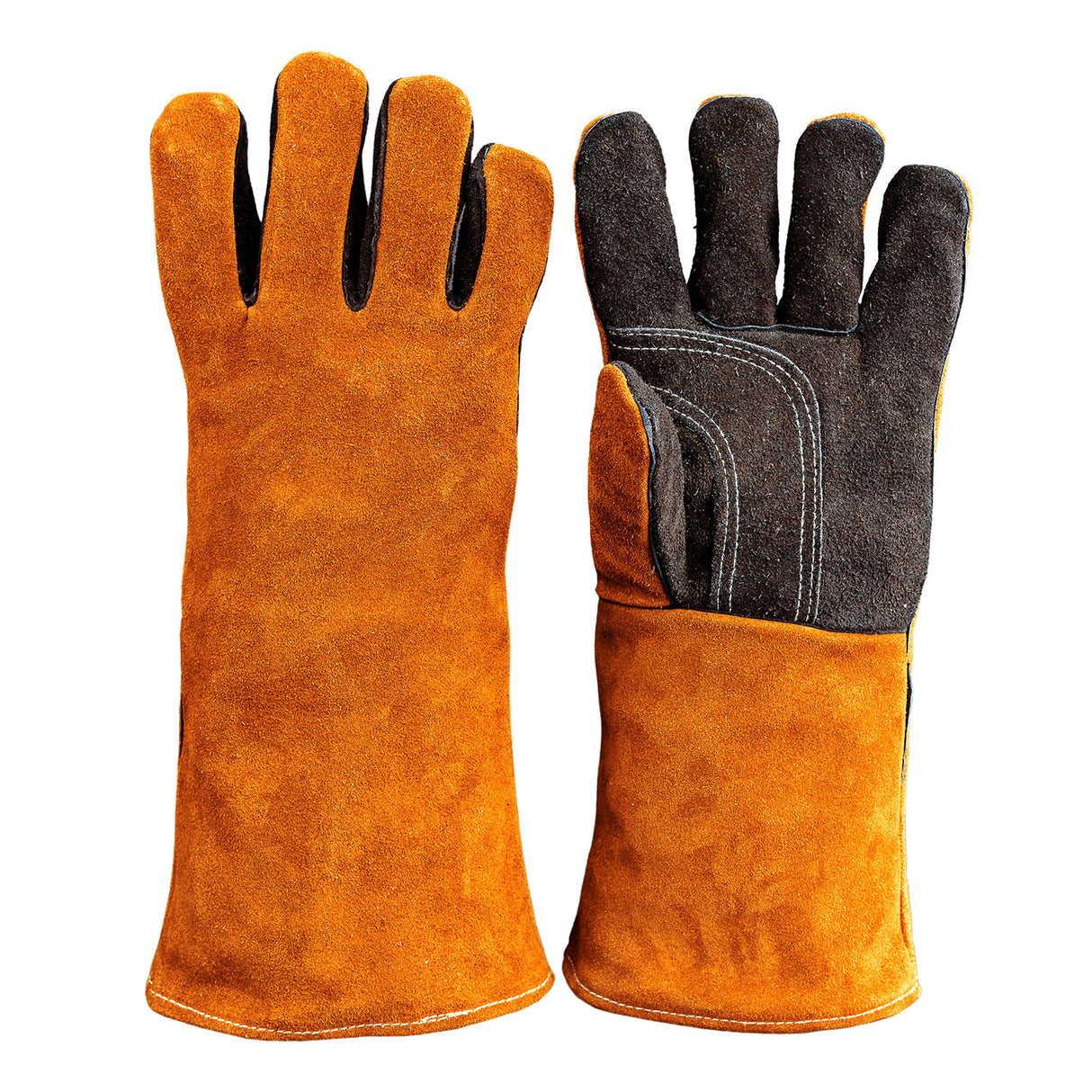 Heat-Resistant Engraved Leather Gloves