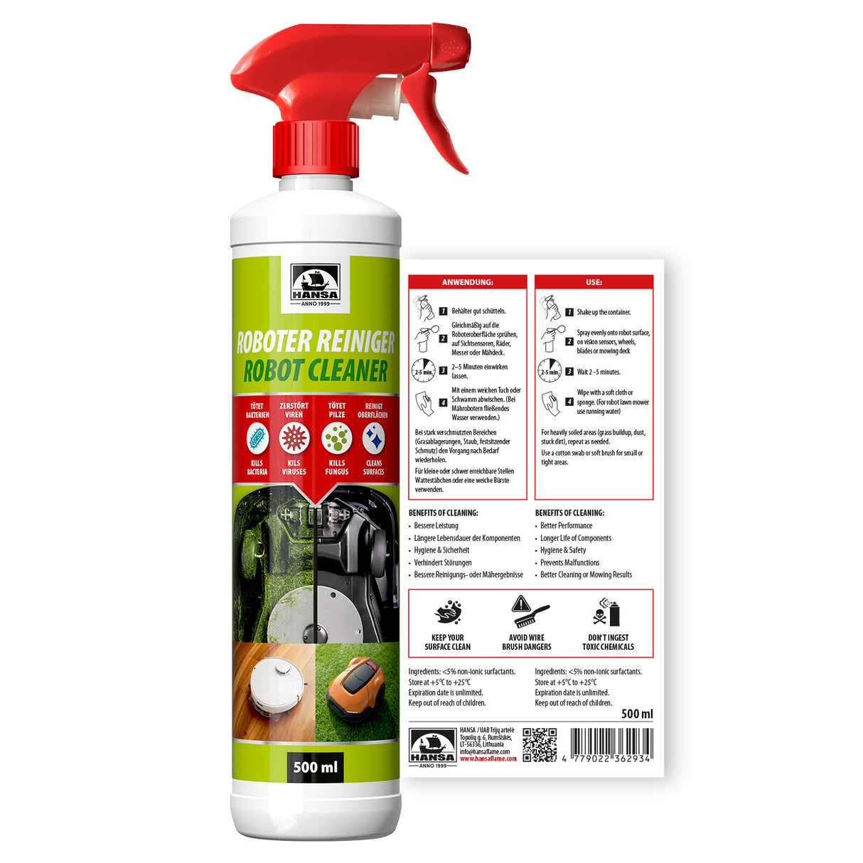 HANSA Robot cleaner, 500ml