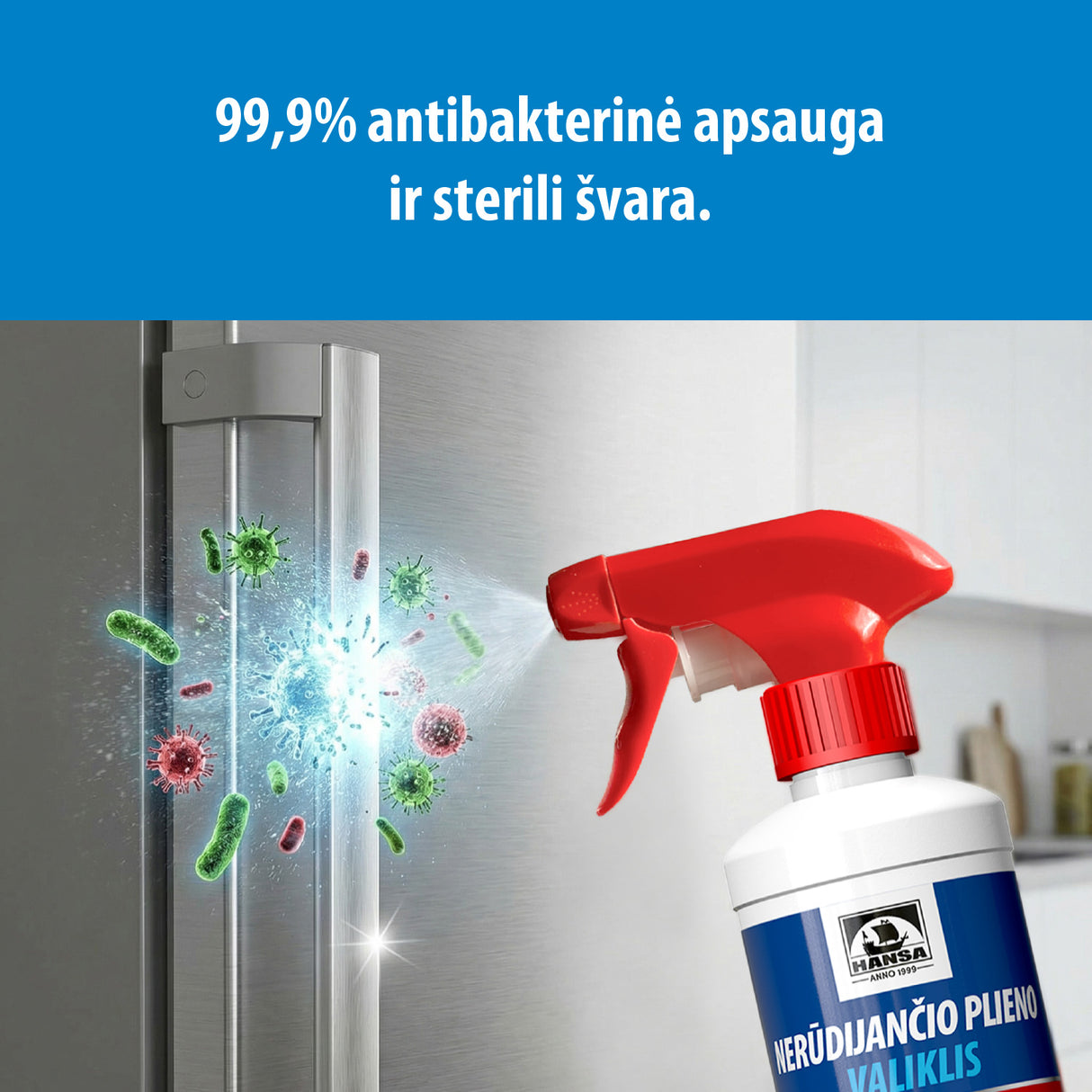 HANSA Rengöringsmedel för rostfritt stål, 500ml
