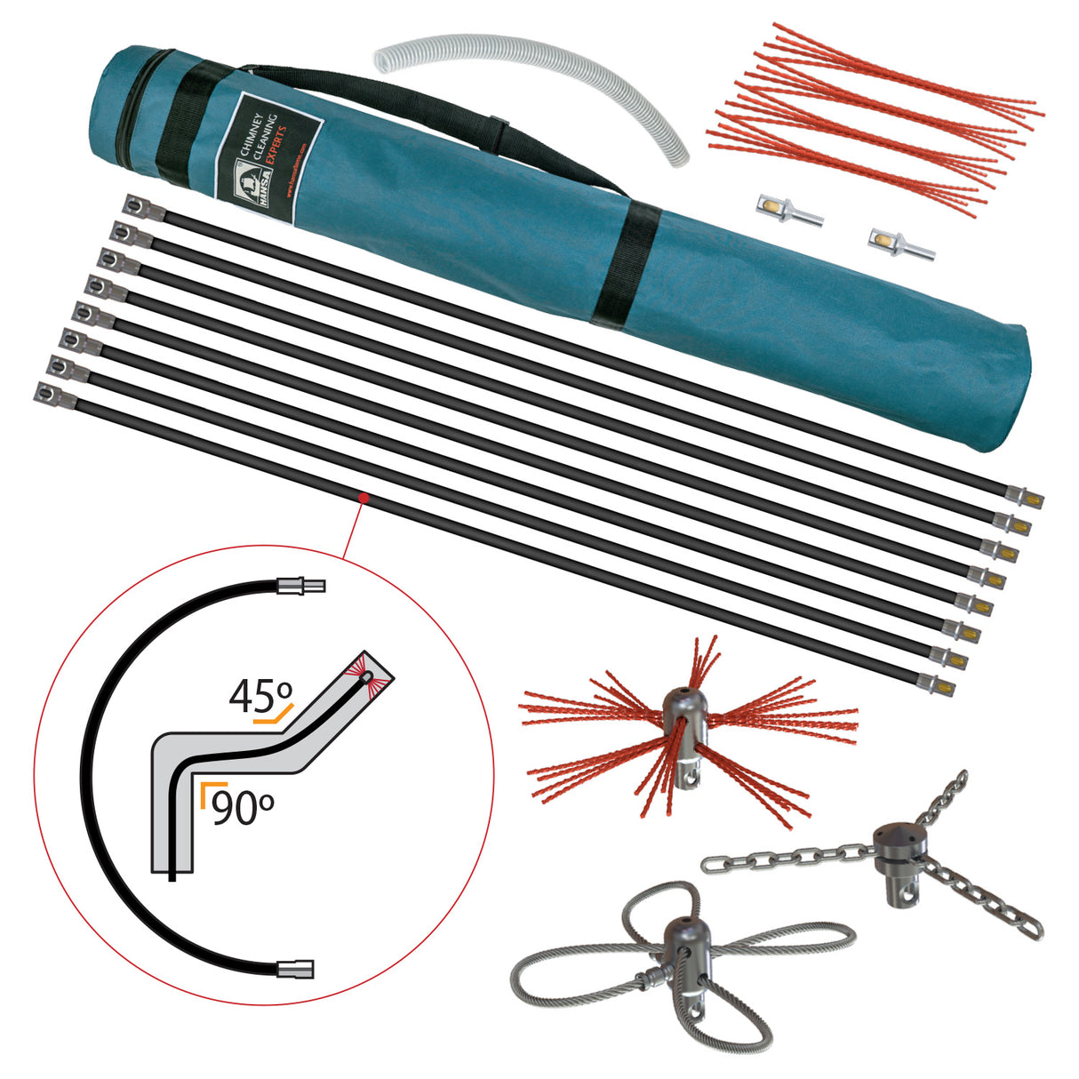 Tornado PRO BLACK Chimney Cleaning Kit (⌀17)