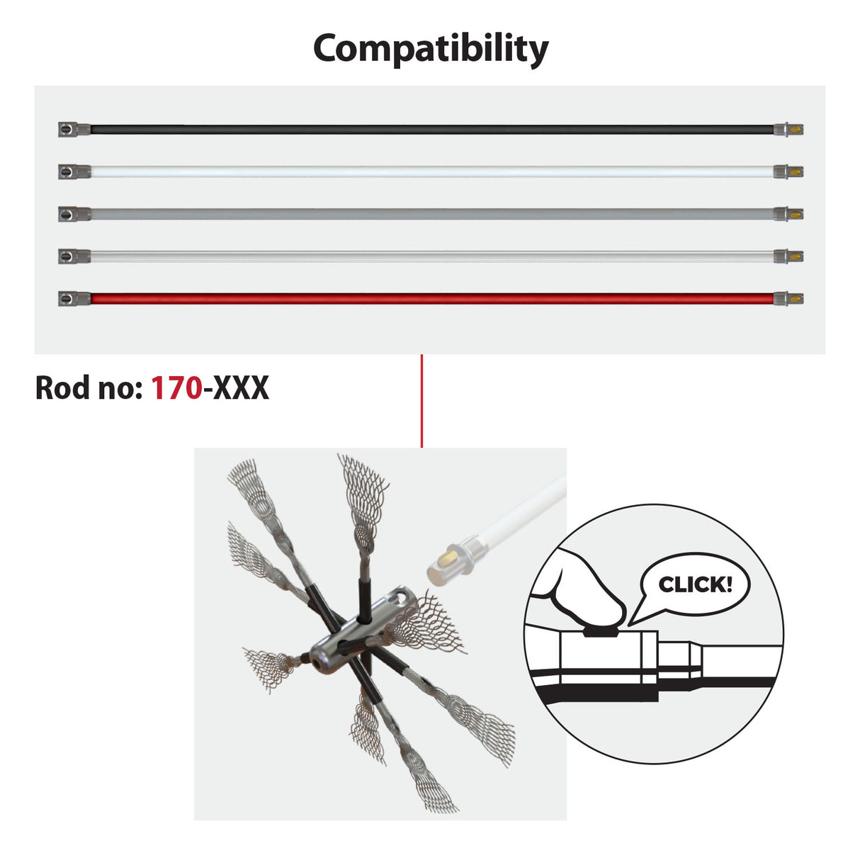 HANSA Tornado PRO (⌀17): LIGHT Schoorsteenborstel Met Scherpe Kabel (170-151)