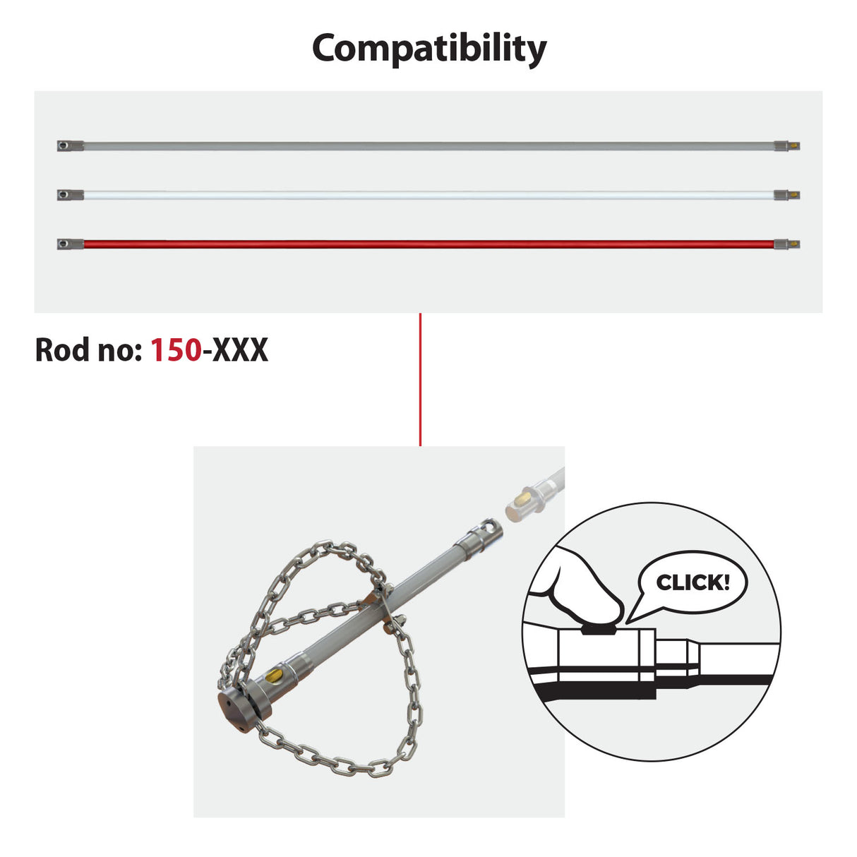 Tornado (⌀12): galvutė su apvalia grandine