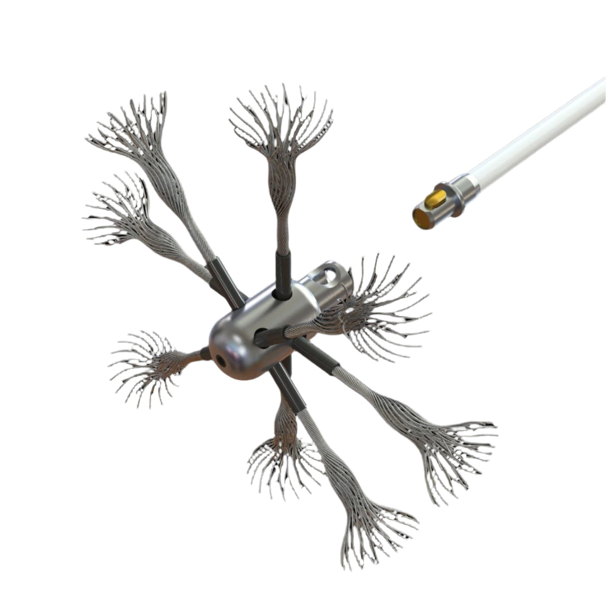 Tornado PRO (⌀17): Aluminum brush head with stainless steel cable, ø 25 cm in diameter. Brushes Hansaflame