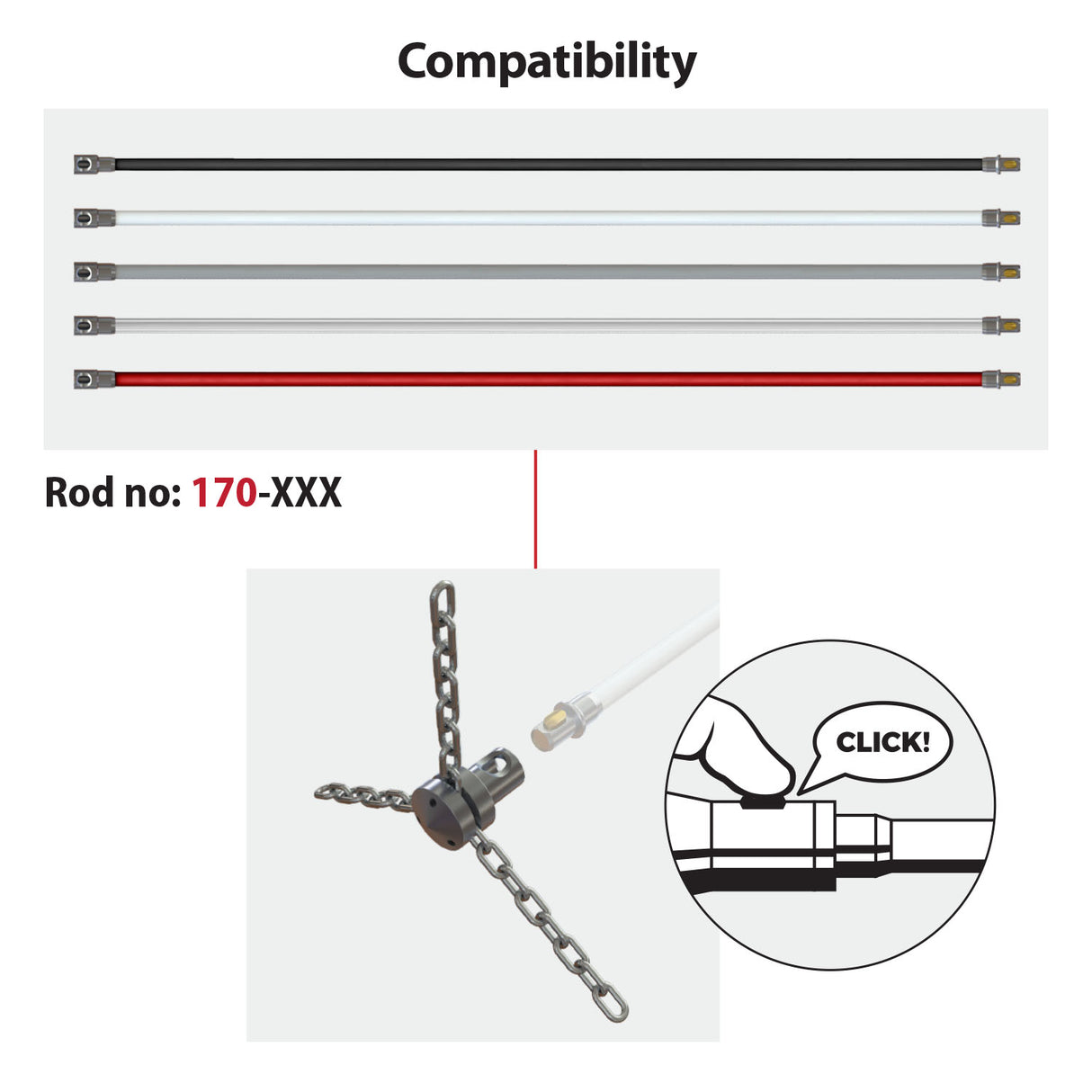 HANSA Tornado PRO (⌀17): Ketting Schoorsteenborstel (170-4)