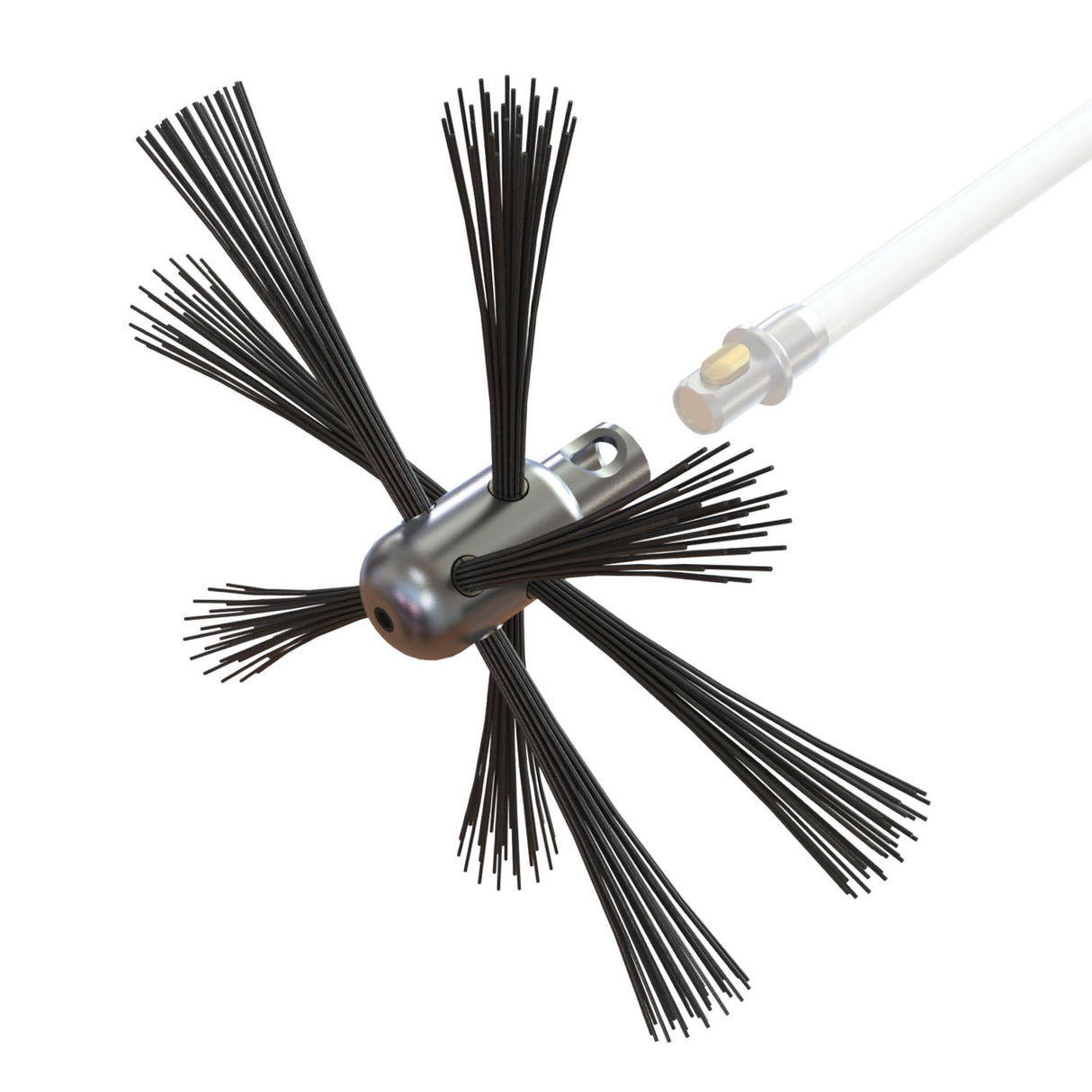 Tornado PRO (⌀17): ventiliacijos šepetys su minkštais juodais nailoniniais šereliais