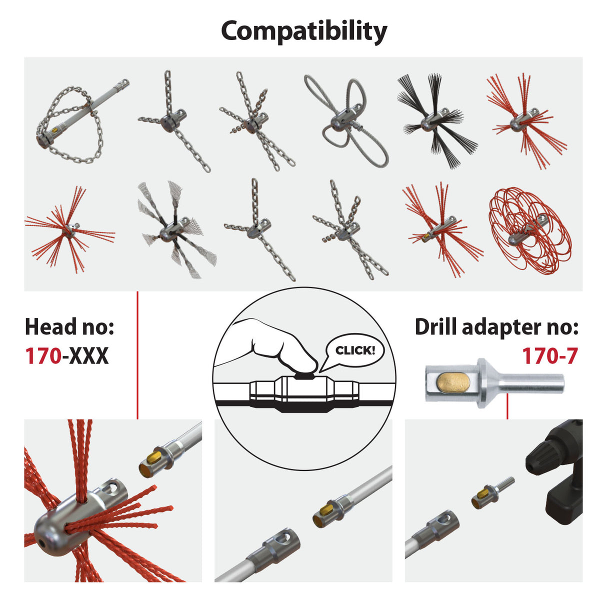 Tornado PRO (⌀17): aliumininis strypas, 1 m