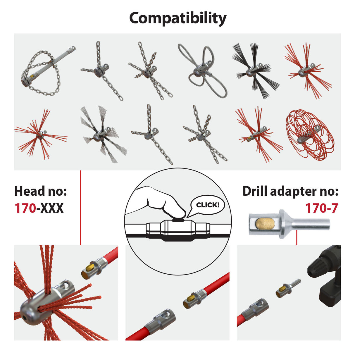 Tornado PRO (⌀17): labai lankstus strypas, 1 m