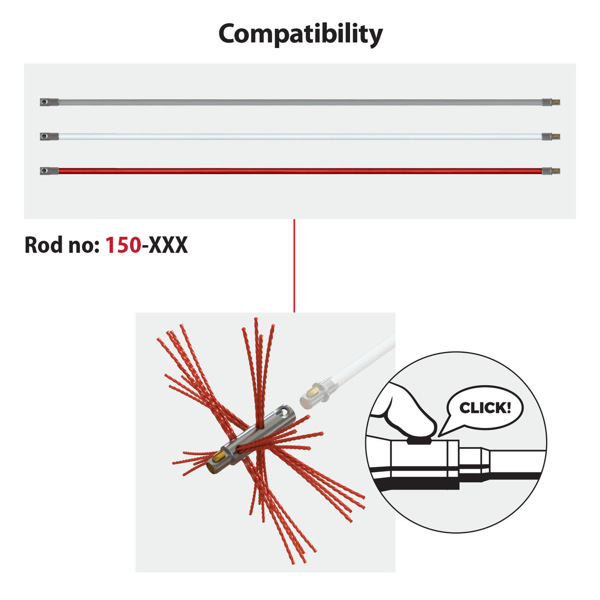 Tornado (⌀12): COMBO brush with nylon bristles. Additional part for all the heads