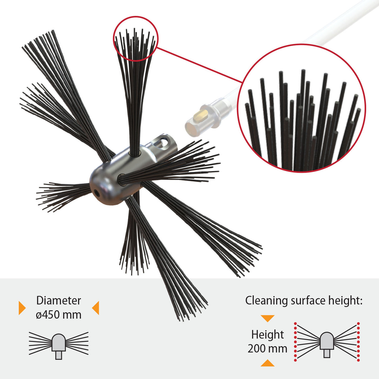 Tornado (⌀12): ventiliacijos galvutė su minkštais nailoniniais šereliais