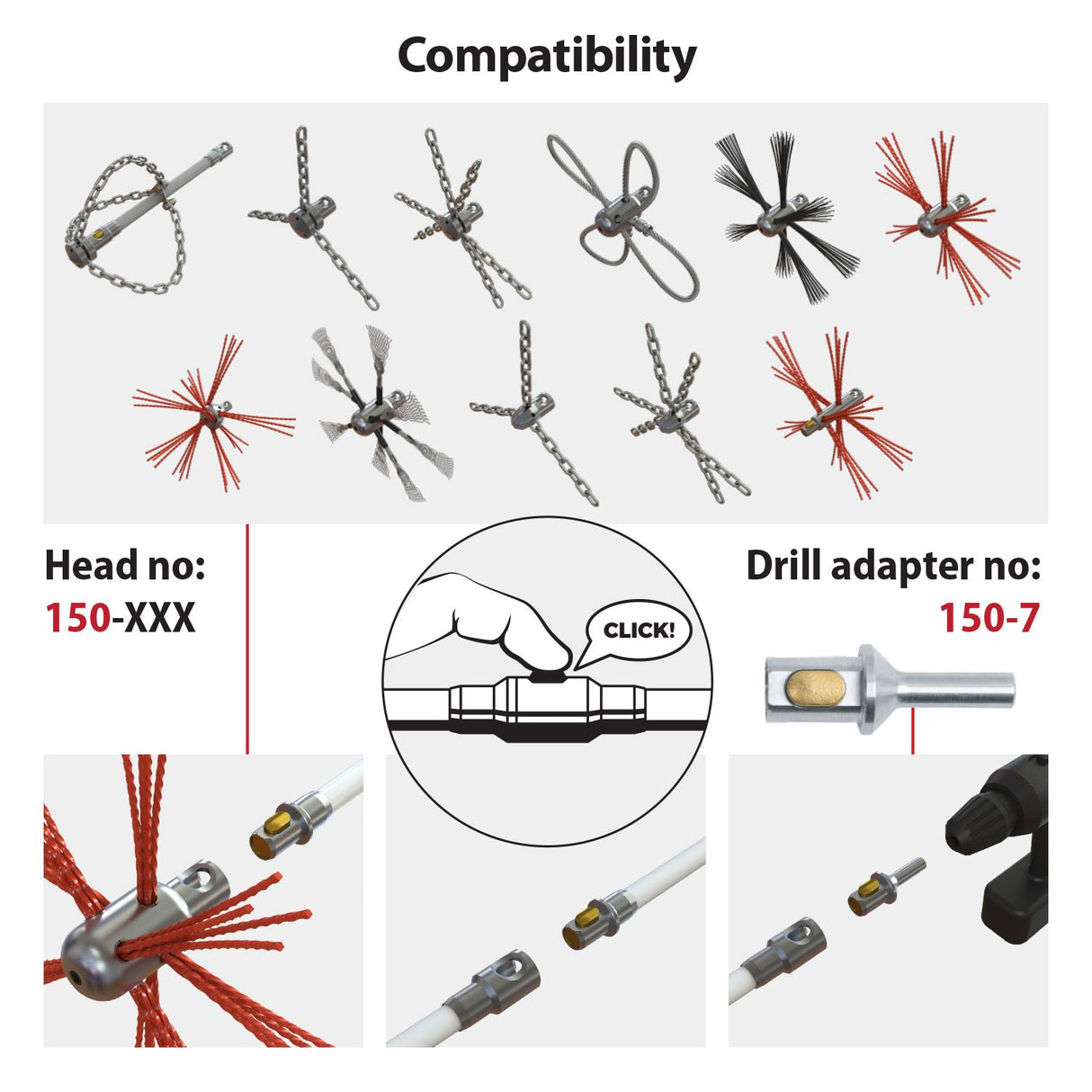 HANSA Tornado (⌀12): Flexible rod, 1 m