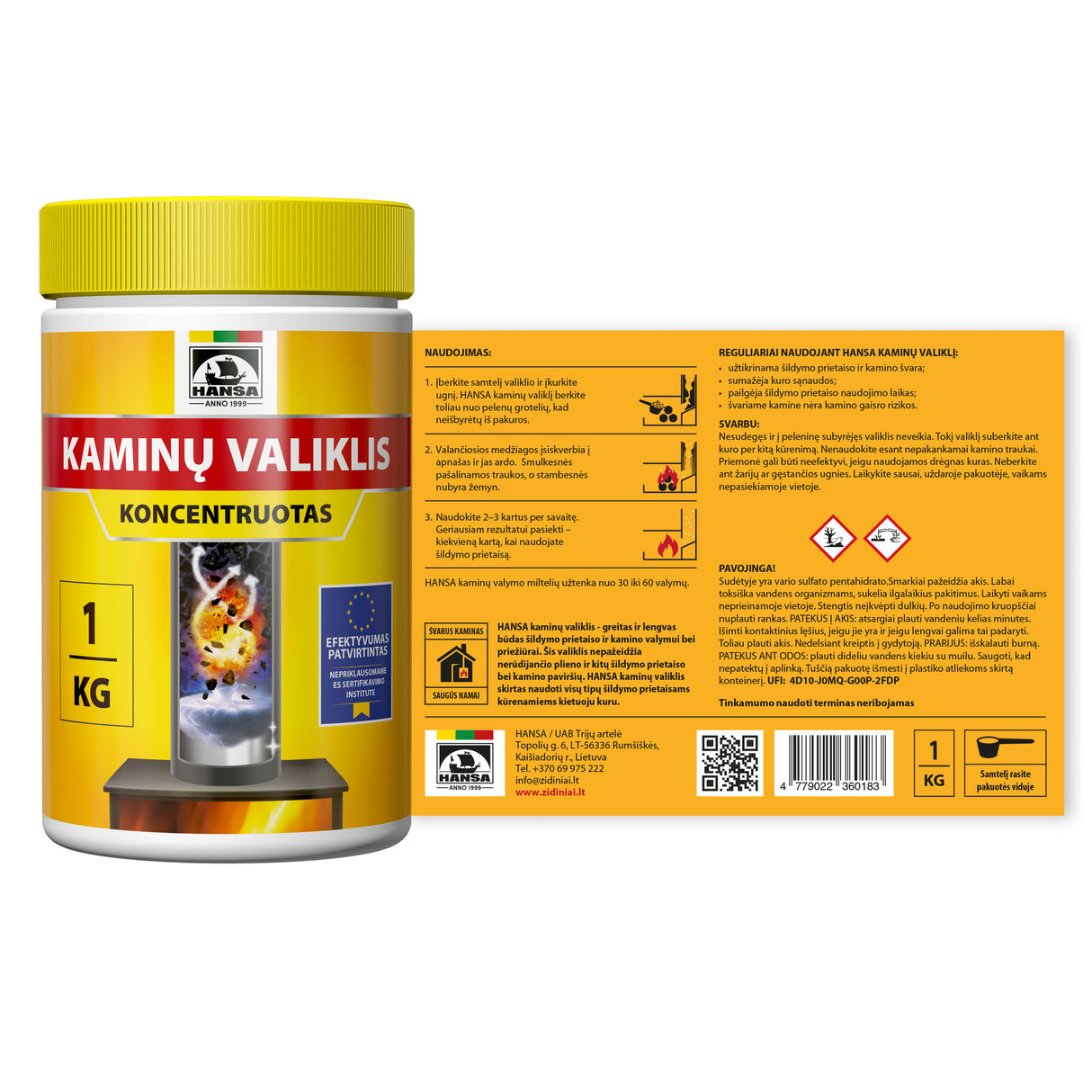 Koncentruoti valymo milteliai 1 kg