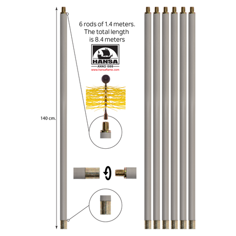 Flexible rods with carrying bag (M12)