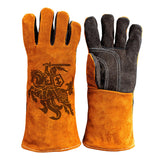 Heat-Resistant Engraved Leather Gloves