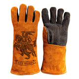 Heat-Resistant Engraved Leather Gloves