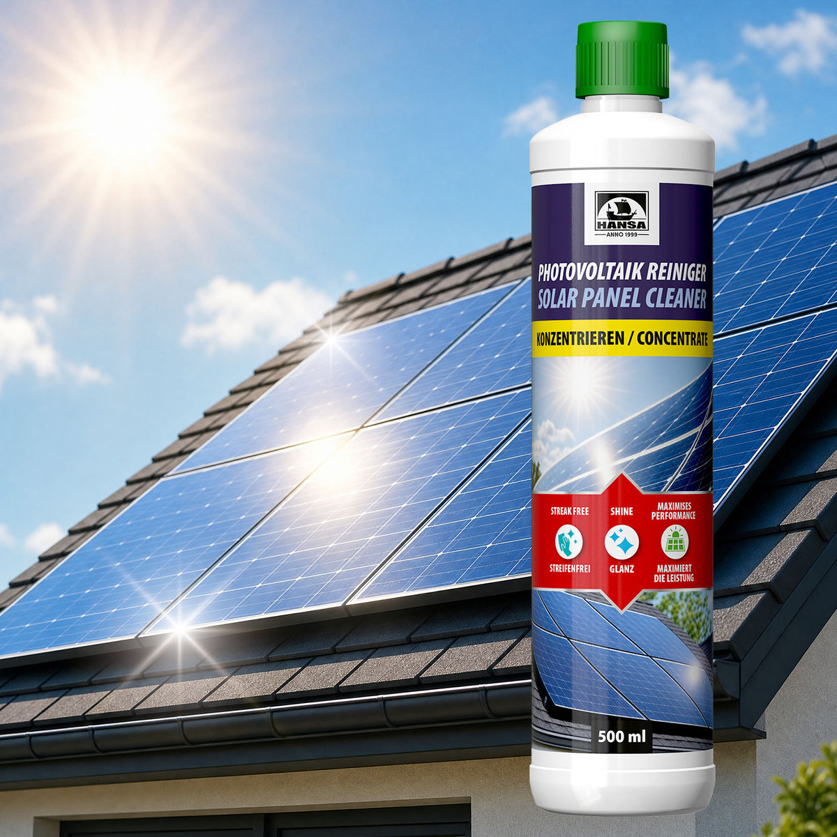 Solar Panel & Photovoltaic Cleaner Concentrate, 500 ml