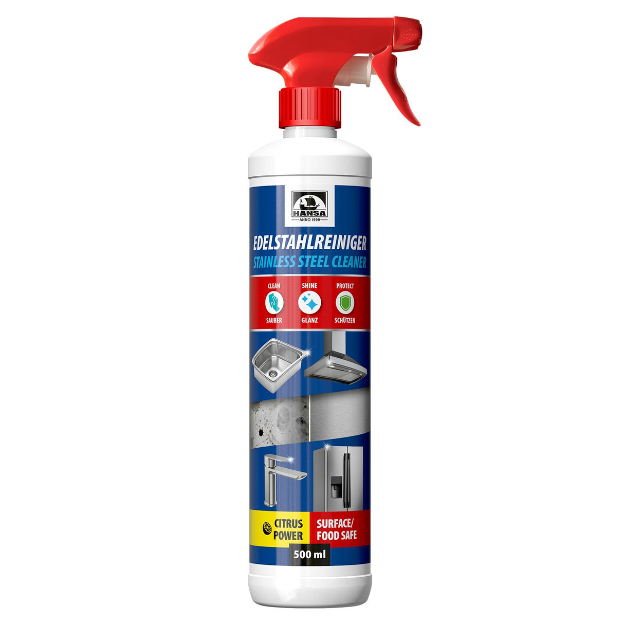 HANSA Staineless Steel cleaner, 500ml
