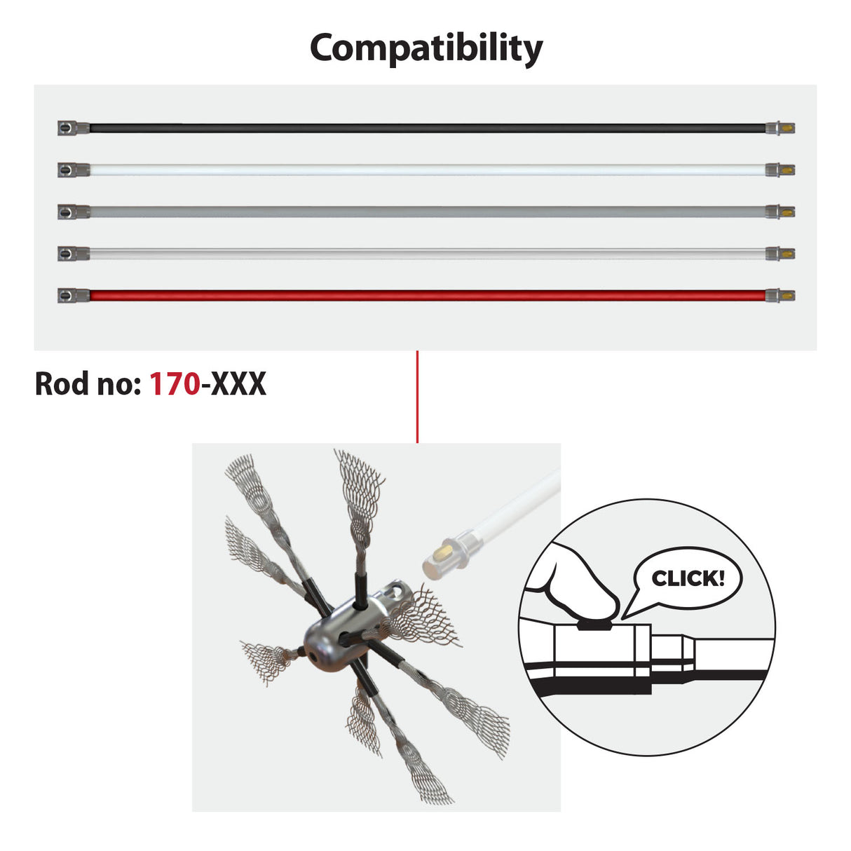 HANSA Tornado PRO (⌀17): Schoorsteenborstel met Scherpe Kabel (170-15)