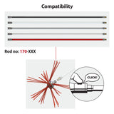 Tornado PRO (⌀17): 360° kamino šepetys su nailoniniais šereliais