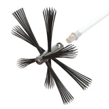 Tornado PRO (⌀17): LIGHT ventiliacijos šepetys su minkštais juodais nailoniniais šereliais