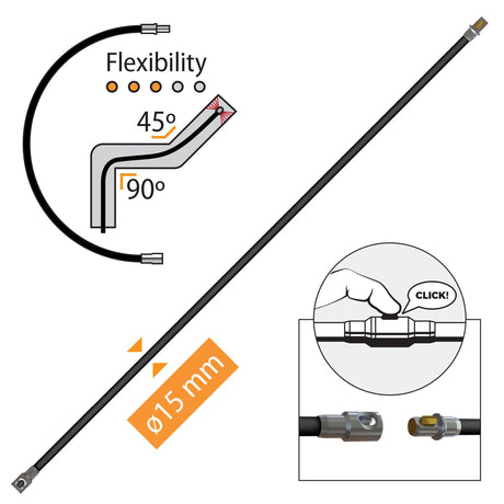 Kit de limpieza de chimeneas Tornado PRO BLACK (⌀17)