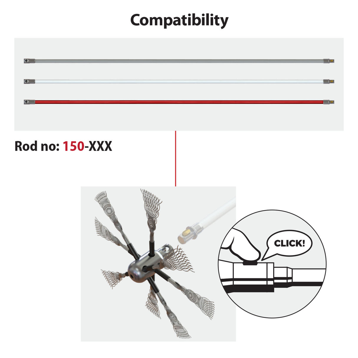 Tornado (⌀12): Tête avec câble pointu