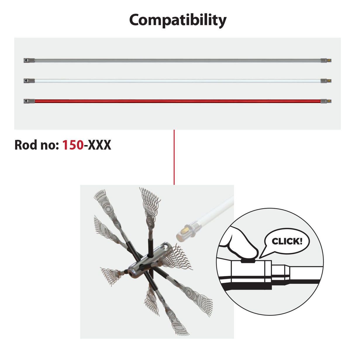 Tornado (⌀12): LIGHT galvutė su aštriu kabeliu