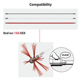 HANSA Tornado(⌀12): Universele kop met nylonborstels (150-2)