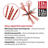 HANSA Tornado (⌀12): LICHT Universele kop met nylonborstels