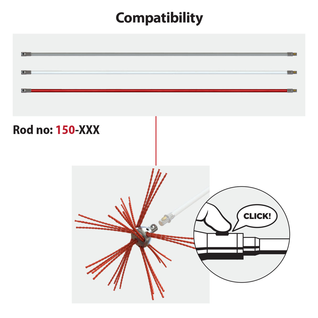 HANSA Tornado (⌀12): cap 360 cu peri din nylon (150-360)