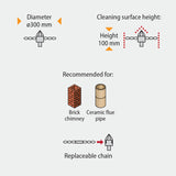 Tornado (⌀12): galvutė su 3 segmentų grandine ir ardančia priekine dalimi