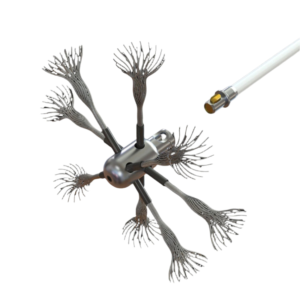 Tornado PRO (⌀17): Aluminum brush head with stainless steel cable, ø 25 cm in diameter. Brushes Hansaflame