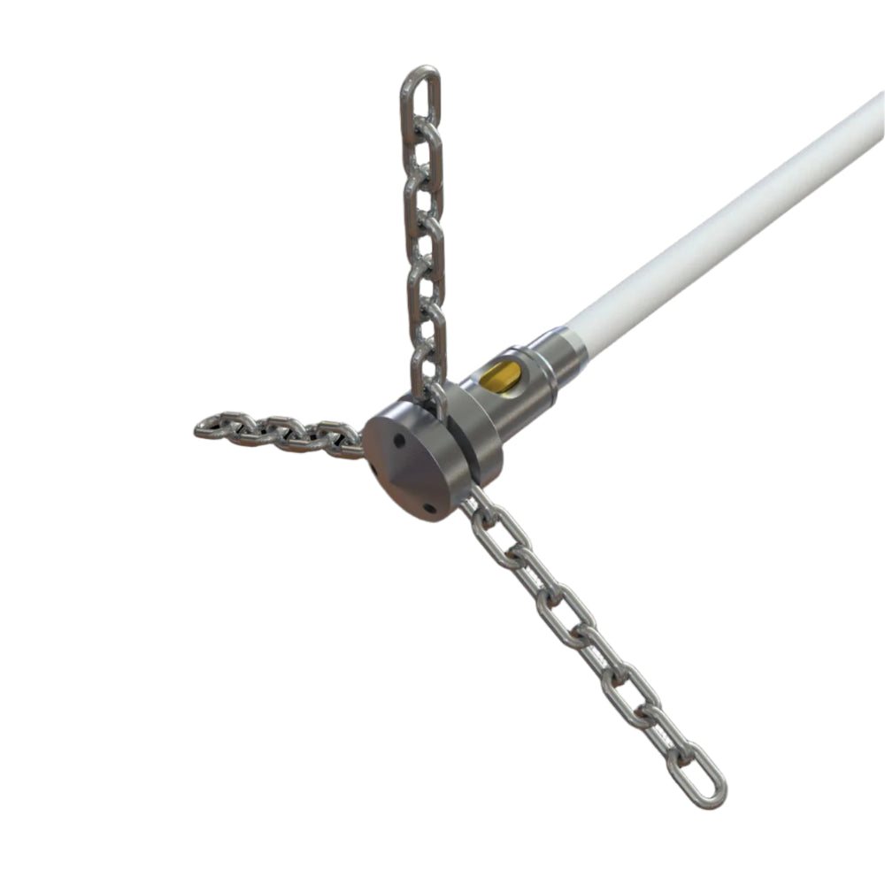 Tornado PRO (⌀17): Aluminum brush head with stainless steel chain, ø 30 cm in diameter. Brushes Hansaflame