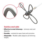 Tornado PRO (⌀17): Kaapeli Savupiippuharja