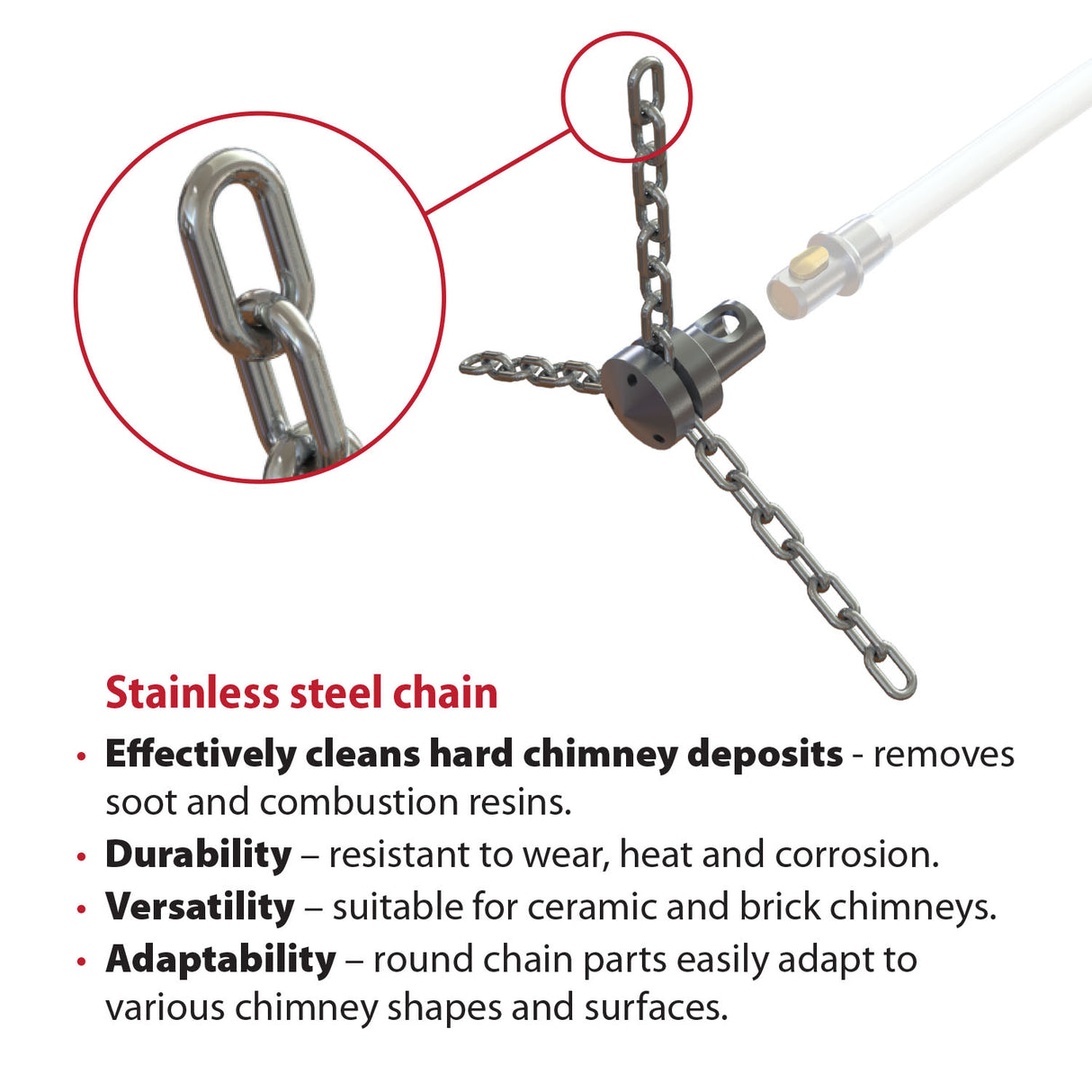 HANSA Tornado PRO (⌀17): Ketting Schoorsteenborstel (170-4)