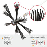 Tornado PRO (⌀17): ventiliacijos šepetys su minkštais juodais nailoniniais šereliais