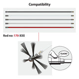 Tornado PRO (⌀17): ventiliacijos šepetys su minkštais juodais nailoniniais šereliais