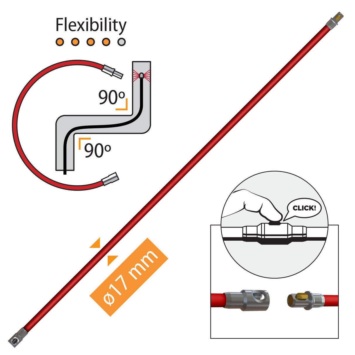 Tornado (⌀12): Asta di sostegno, 1 m