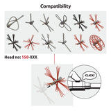 Tornado (⌀12): COMBO brush with nylon bristles. Additional part for all the heads