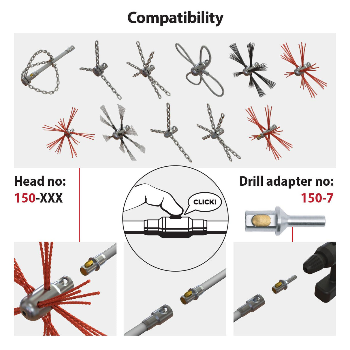 HANSA Tornado (⌀12): Sturdy rod, 1 m