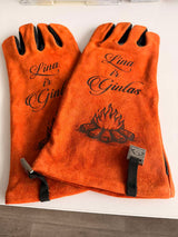 Heat-Resistant Engraved Leather Gloves